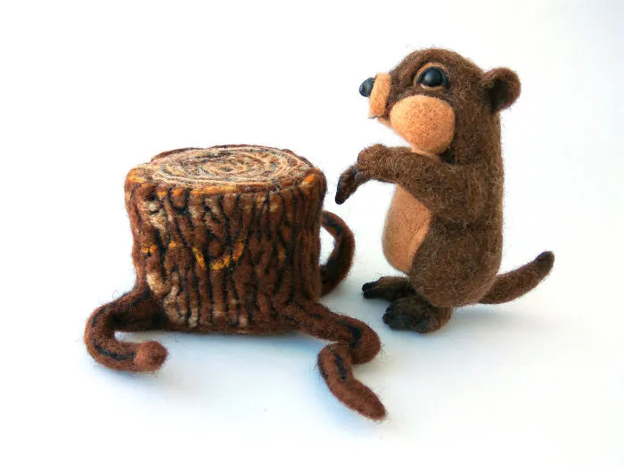 I Make Needle Felted Sculptures From Sheep Wool