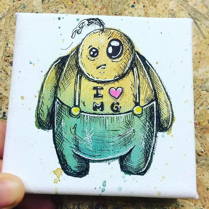 I Create Quirky Monsters From Random Paint Splashes Daily