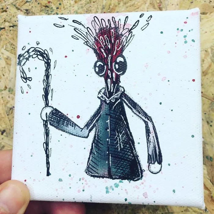 I Create Quirky Monsters From Random Paint Splashes Daily