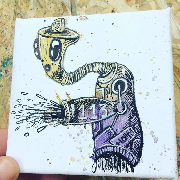 I Create Quirky Monsters From Random Paint Splashes Daily