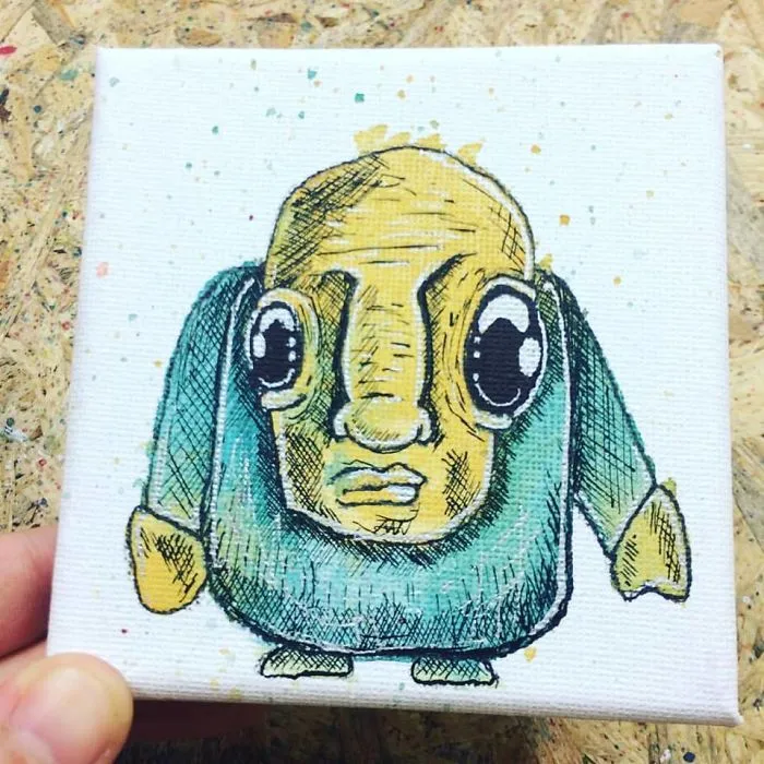 I Create Quirky Monsters From Random Paint Splashes Daily