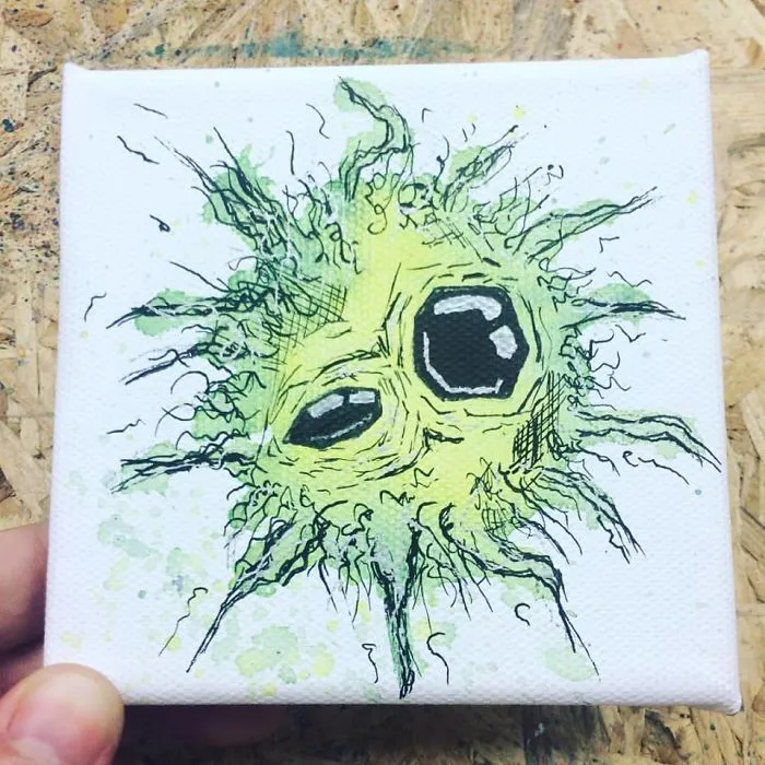 I Create Quirky Monsters From Random Paint Splashes Daily