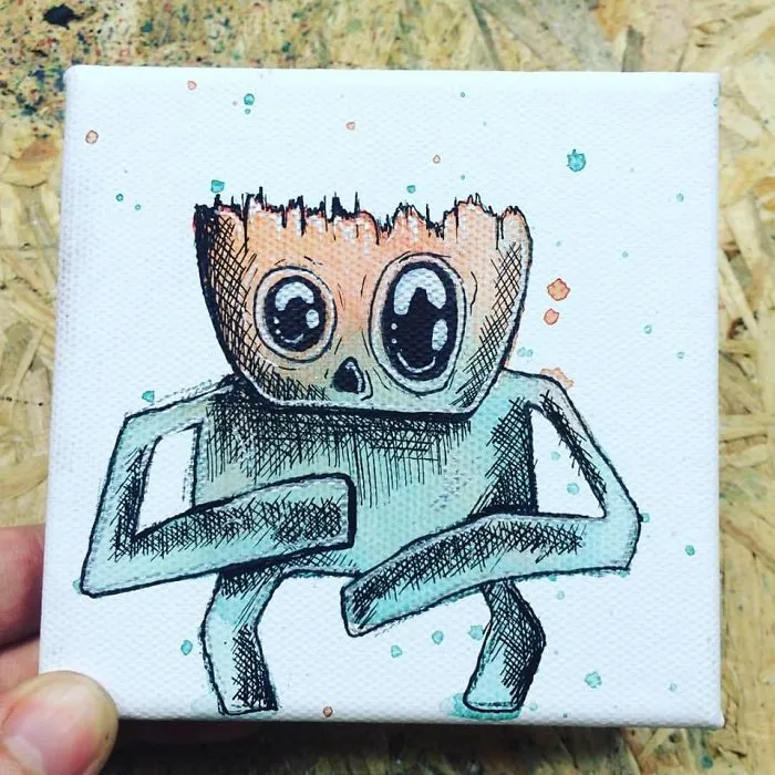 I Create Quirky Monsters From Random Paint Splashes Daily