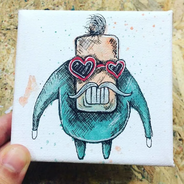 I Create Quirky Monsters From Random Paint Splashes Daily