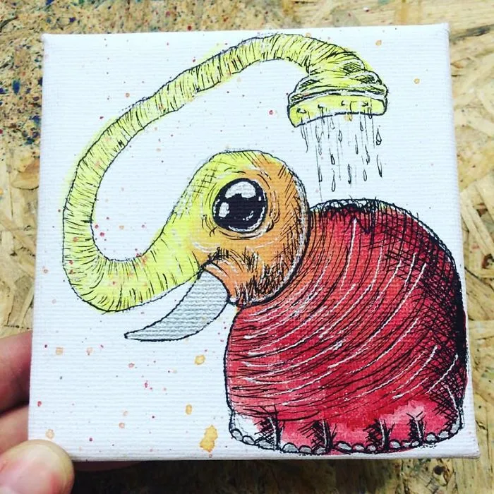 I Create Quirky Monsters From Random Paint Splashes Daily