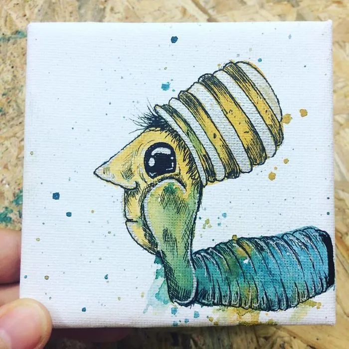 I Create Quirky Monsters From Random Paint Splashes Daily