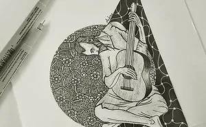 I Combined Doodling And Intricate Zentangle Patterns To Recreate Famous Artworks