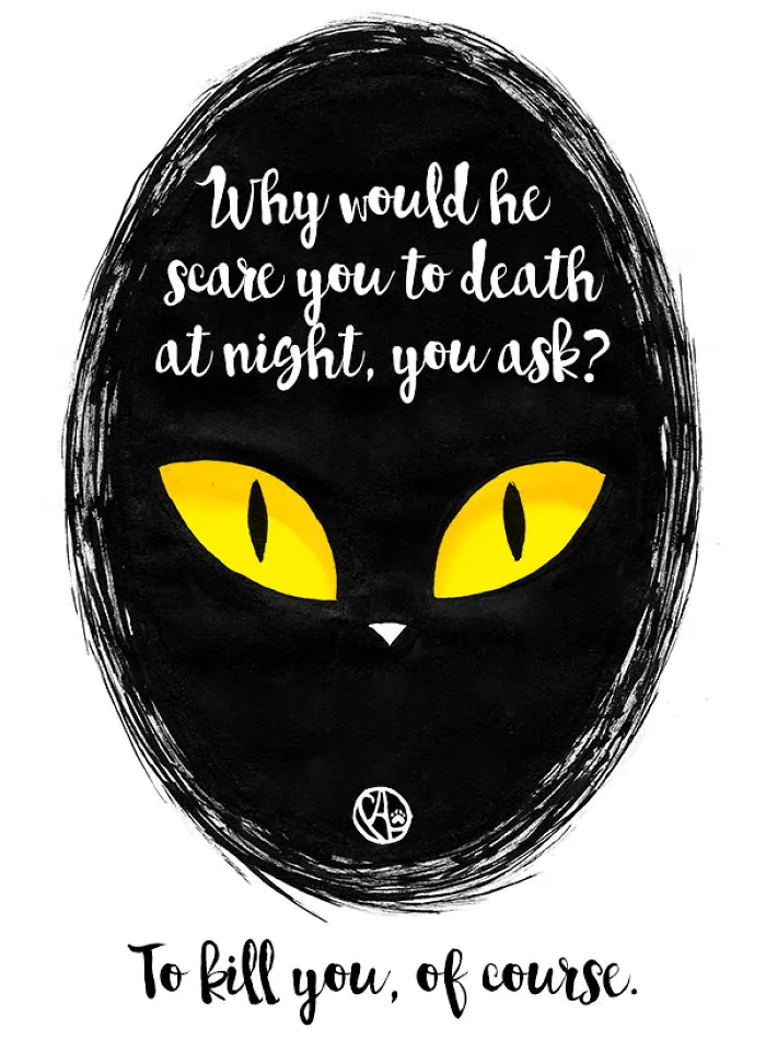 My Girlfriend Illustrates Our Life With 3 Cats And A Dog