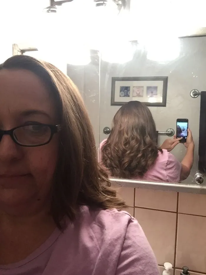 Time To Say Good Bye! I Was Always Know By My Long Hair But Was Really Tired Of It So On A Whim I Asked My Boss(we Are Dog Groomers) To Do The Honors! I 💜it!
