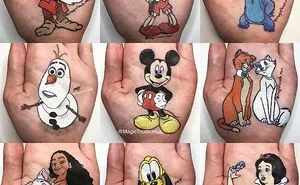 I Draw Cartoon Characters On The Palm Of My Hand
