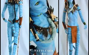 Needle Felted Art Doll Avatar, Neytiri