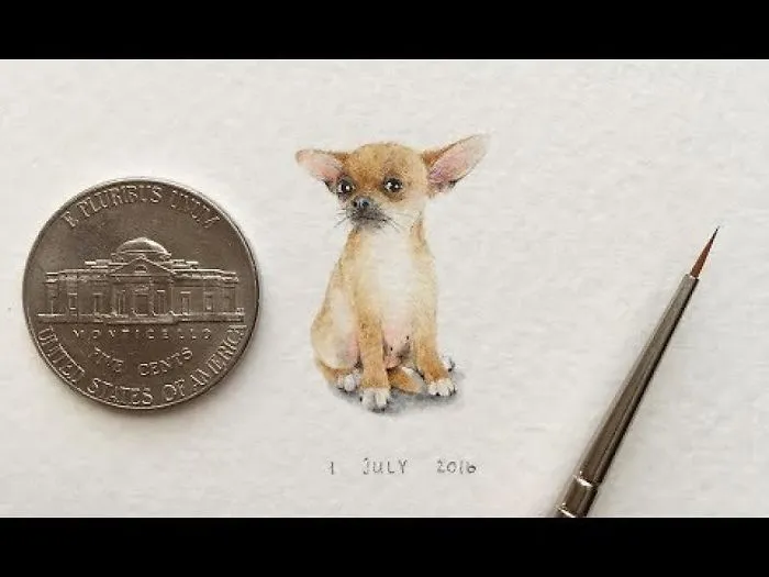 “tiny Artist” Irene Malakhova Creates Miniature Paintings Of Tiny Animals