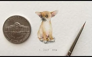 “tiny Artist” Irene Malakhova Creates Miniature Paintings Of Tiny Animals