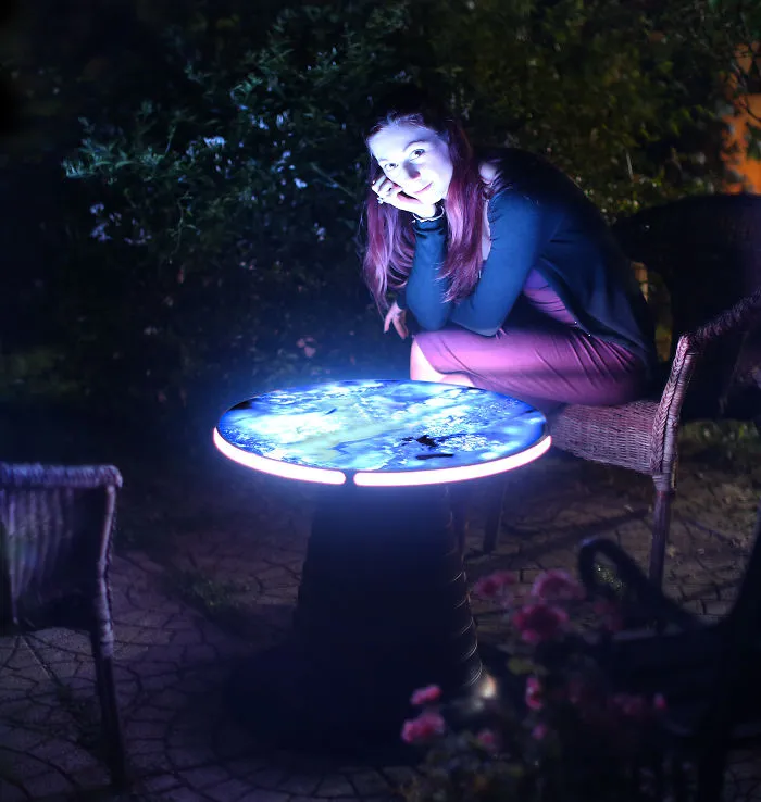 This 3d Printed Coffee Table Shows Art As Seen Under The Microscope