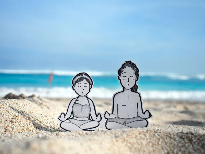 Meditating On Beautiful Pandawa Beach... Or Just Play Pretend?