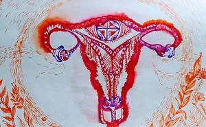 Inside My Womb , Sketches Representing Phases Experienced By Artist Close To Labor And Birth.