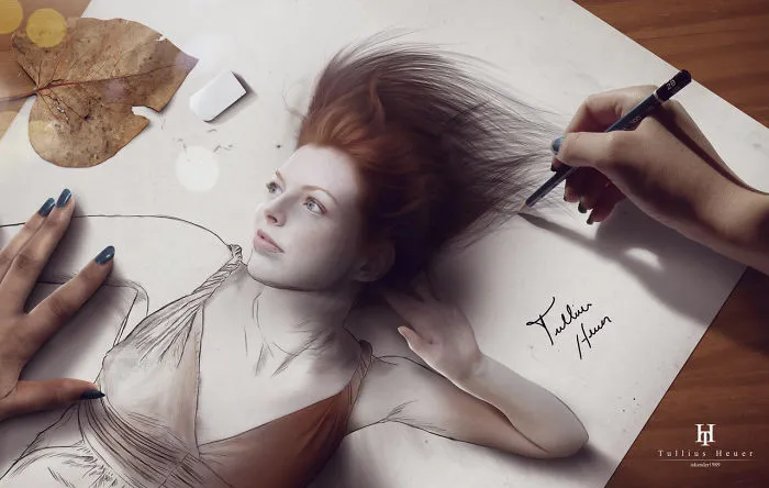 Brazilian Artist Creates Digital Paintings That Leap Off The Page