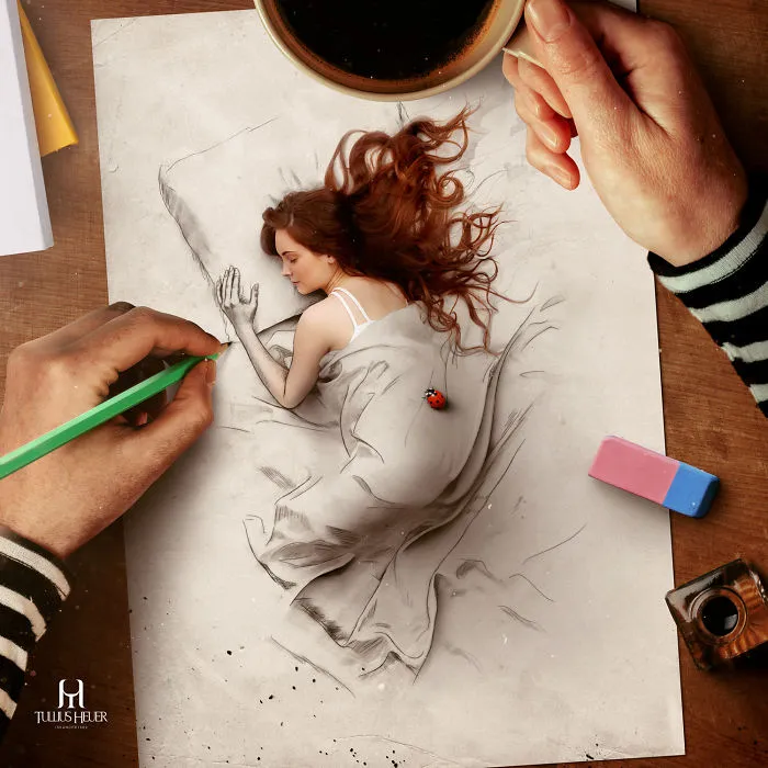 Brazilian Artist Creates Digital Paintings That Leap Off The Page