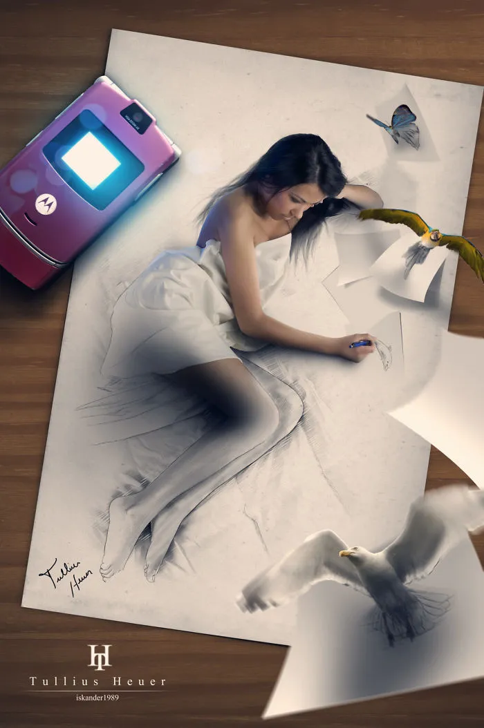 Brazilian Artist Creates Digital Paintings That Leap Off The Page