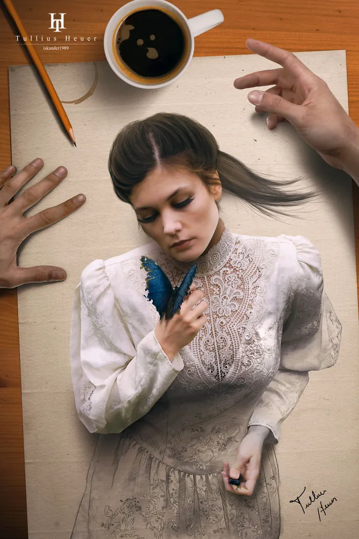 Brazilian Artist Creates Digital Paintings That Leap Off The Page