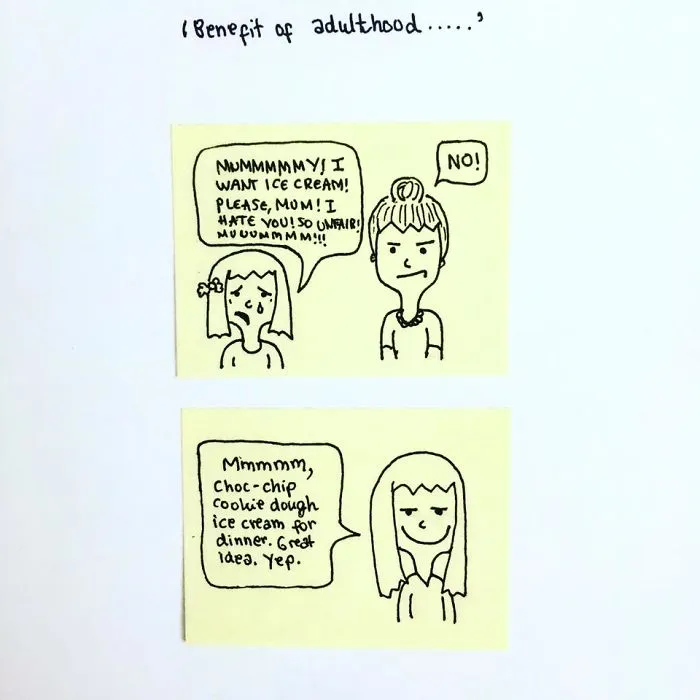 Turning Post-It Notes Into Fun Comics, Scribbling Down Annoying And Awkward Social Situations