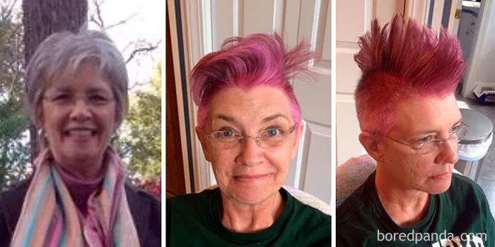 Mi madre me pidió algo divertido antes de perder su pelo por la quimio