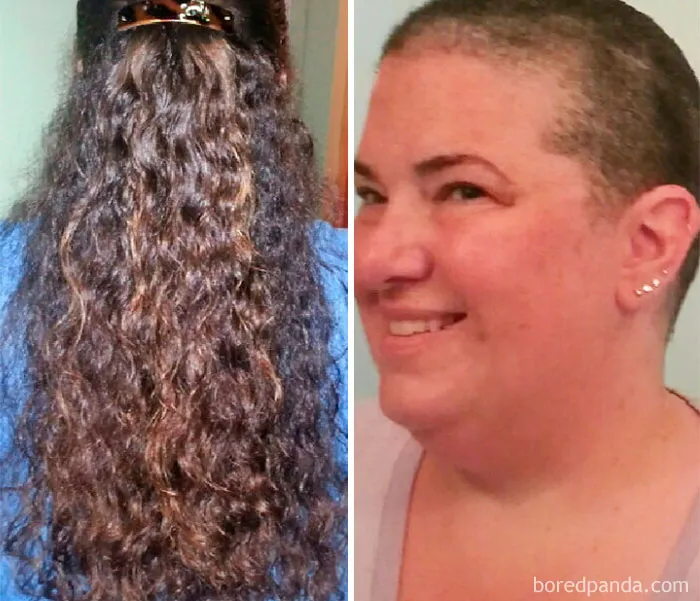 Me rapé el pelo que me llegaba hasta la cintura y lo doné a quienes hacen peluquines para niños con cáncer