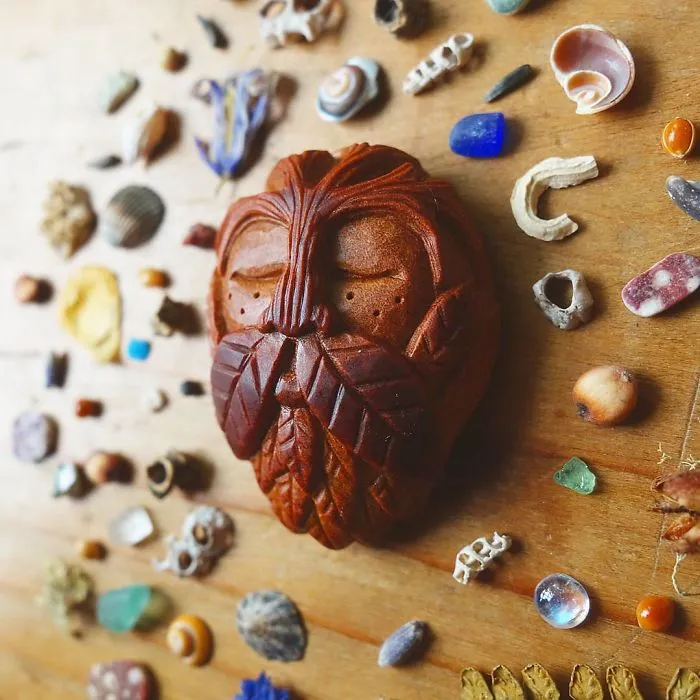 Most People Throw Away Avocado Pits, But This Artist Carves Them Into Magical Forest Creatures