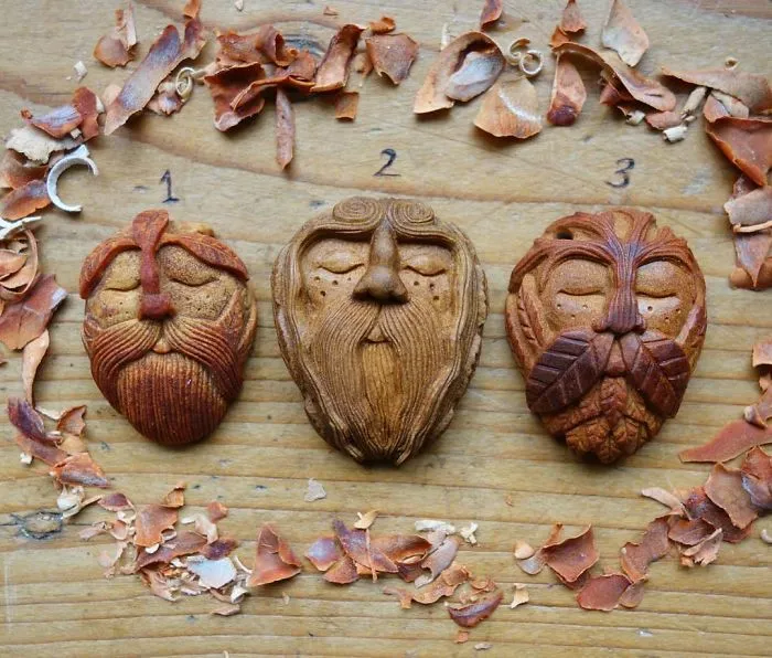 Most People Throw Away Avocado Pits, But This Artist Carves Them Into Magical Forest Creatures