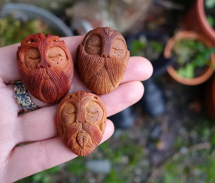 Most People Throw Away Avocado Pits, But This Artist Carves Them Into Magical Forest Creatures