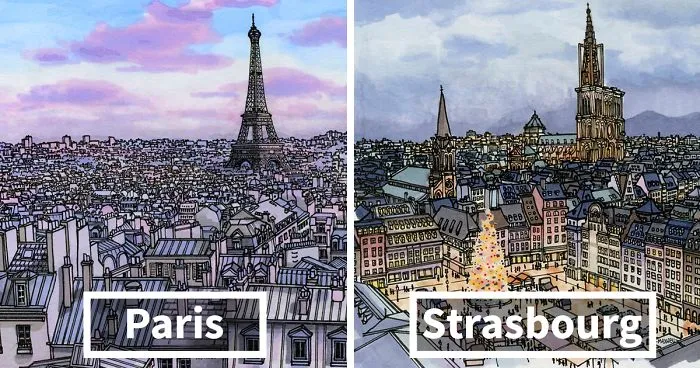 I Am A Travelling Artist And These Are Some Of My Latest City Illustrations From Around The World