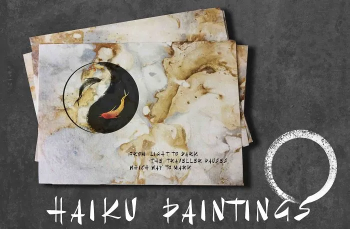 Haiku Paintings; A Strong Imprint Through A Single Stroke.
