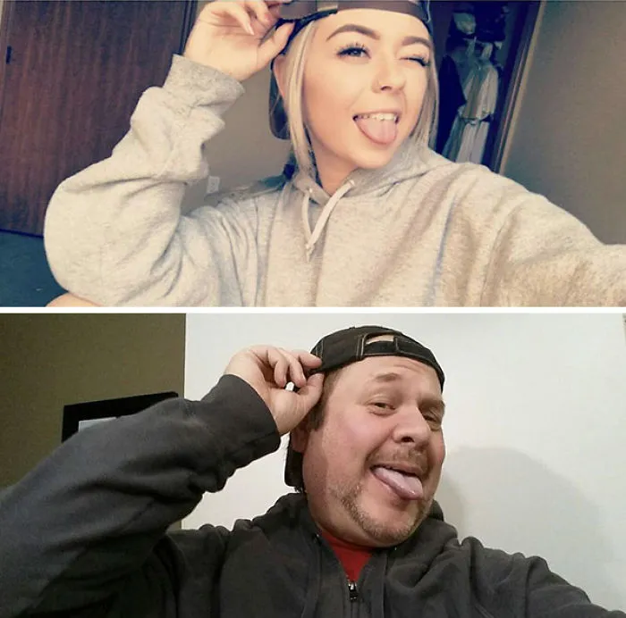 Este padre trolea a su hija recreando sus selfies atrevidos, y consigue el doble de seguidores que ella (3ª parte)