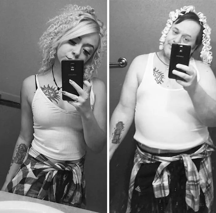 Este padre trolea a su hija recreando sus selfies atrevidos, y consigue el doble de seguidores que ella (3ª parte)
