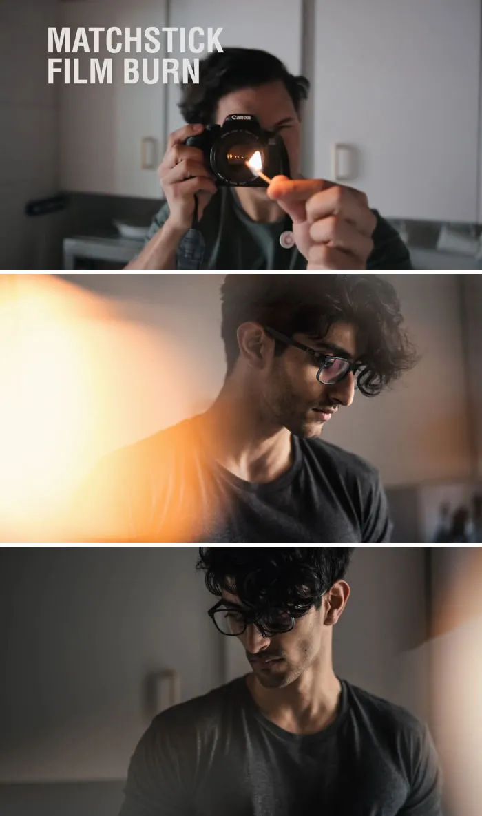Mimic Film Burn With A Matchstick