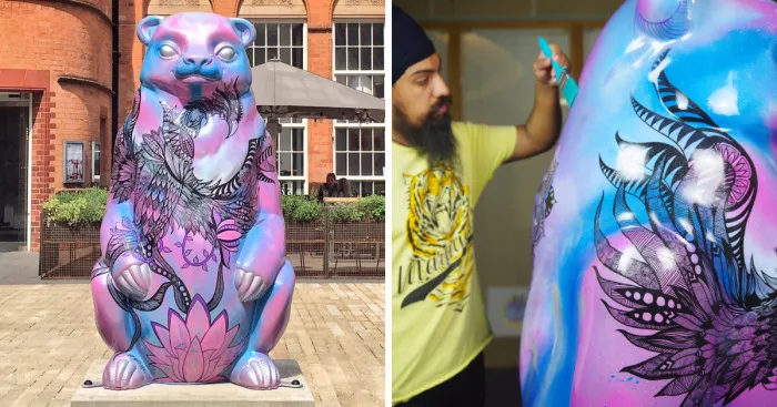 Doodling On A 5ft Foot Bear In 35 Hours
