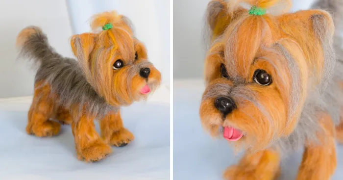 It Took Me More Than 100 Hours To Make This Needle Felted Yorkie!