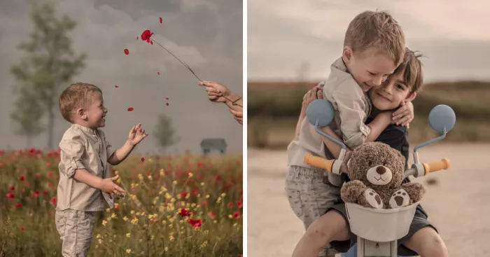 We Surprised The Awesomeness Of Childhood In A Poppy Field