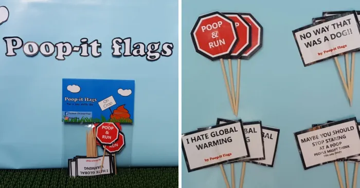I Made These Signs For Sticking In Dog Poop