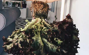 Mom "Dresses" Her Daughter In Food And Flowers Using Forced Perspective, Becomes Internet Star