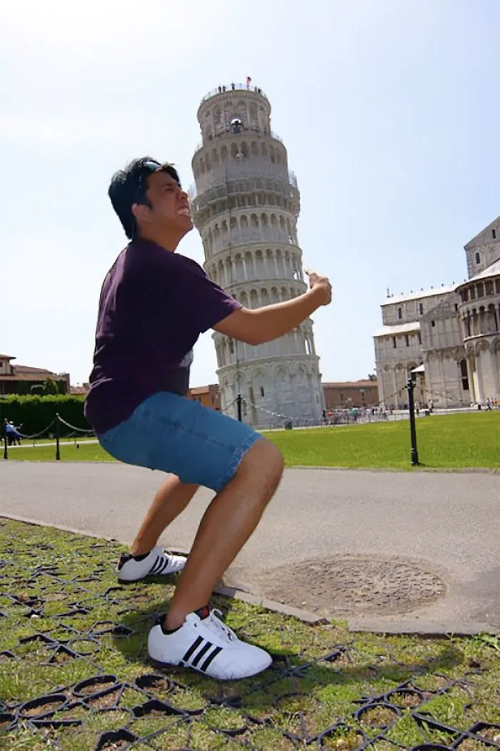 Quien dijera que es aburrido posar con la torre inclinada de Pisa no ha visto estas divertidas fotos