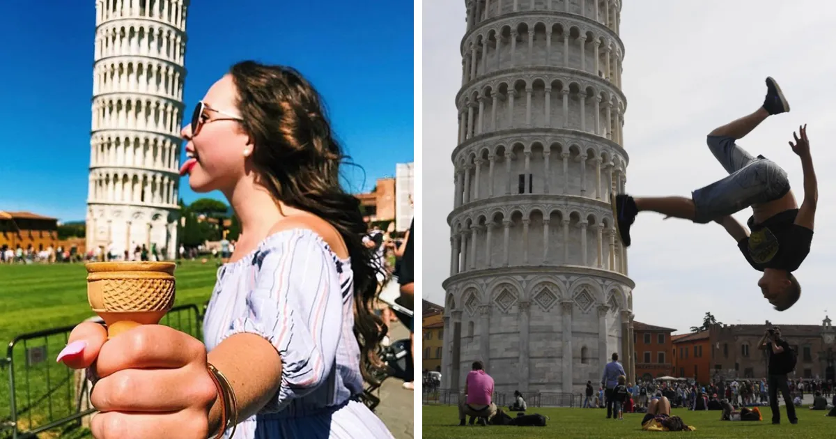 Quien dijera que es aburrido posar con la torre inclinada de Pisa no ha visto estas divertidas fotos