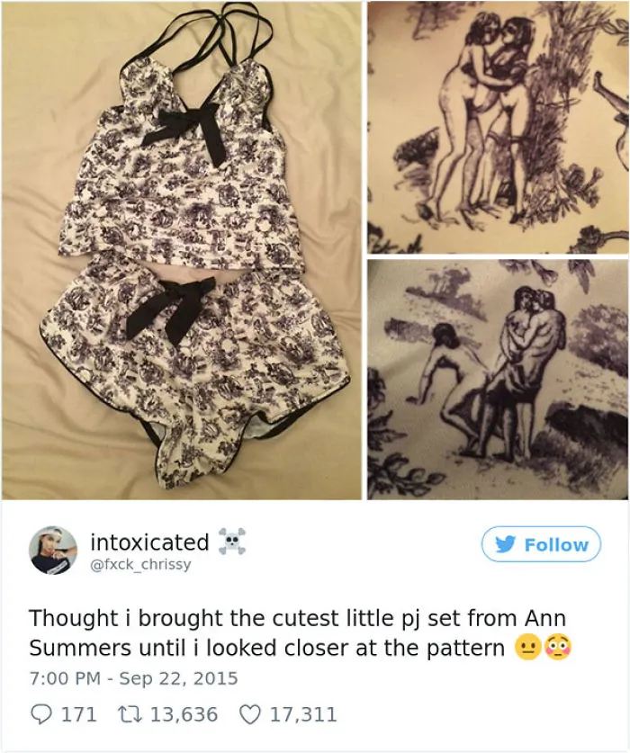 Thought I Brought The Cutest Little Pj Set From Ann Summers Until I Looked Closer At The Patter