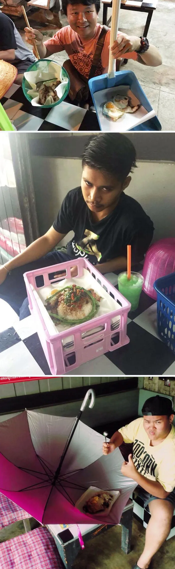 Esto ocurre en un restaurante de Tailandia