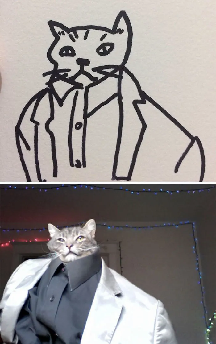 Cuando el profesor te dice que no sabes dibujar gatos, pero tus dibujos son casi fotorrealistas