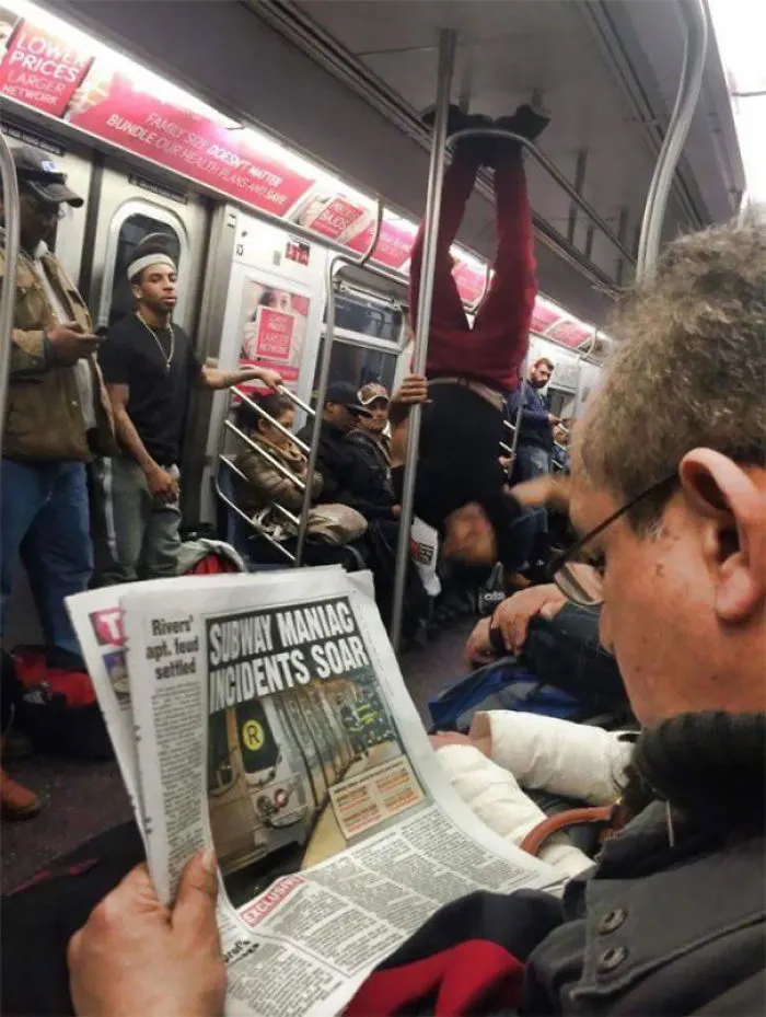 Otro día normal en el metro de Nueva York