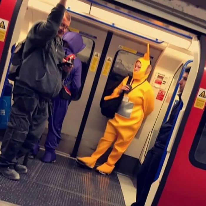 Teletubbies Also Ride The Subway