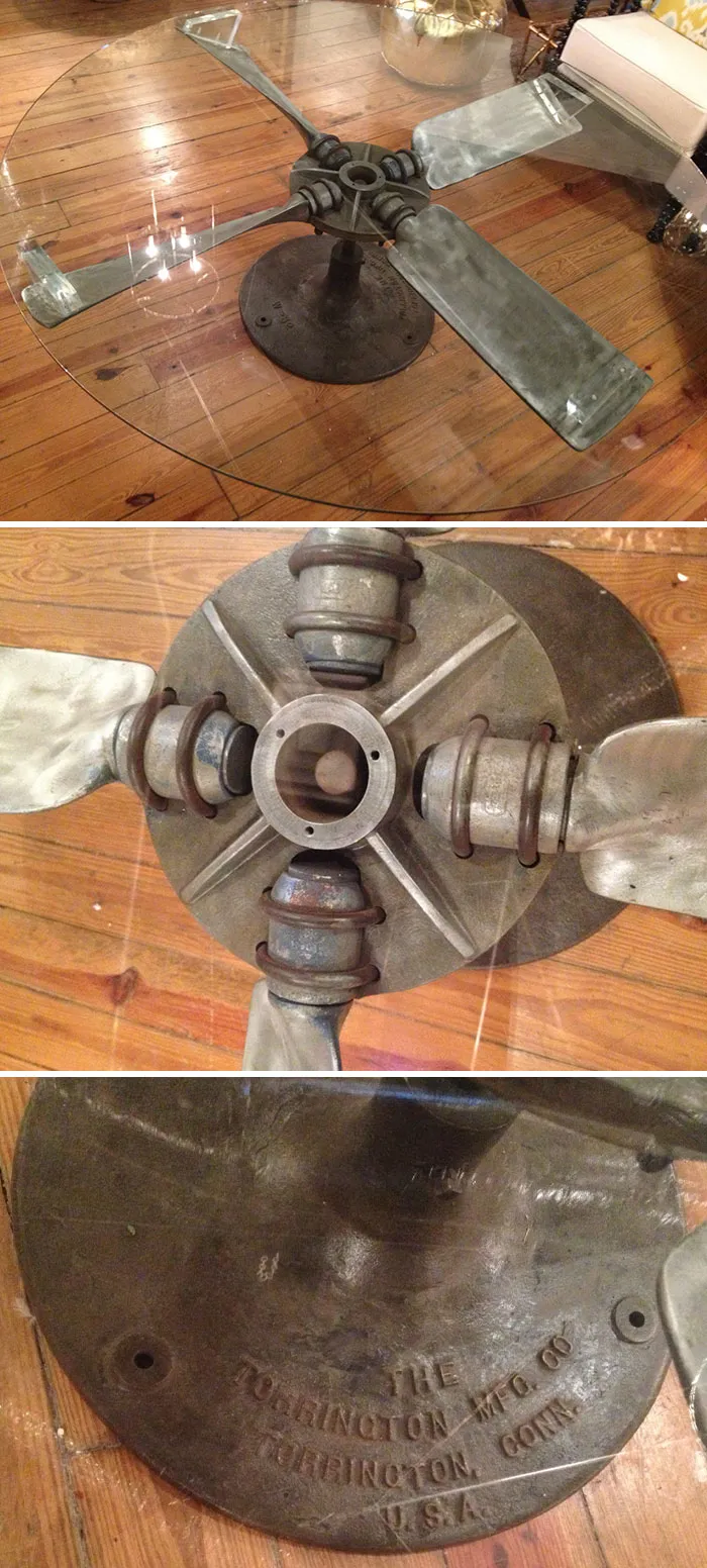 Vintage Propeller Prop Coffee Table