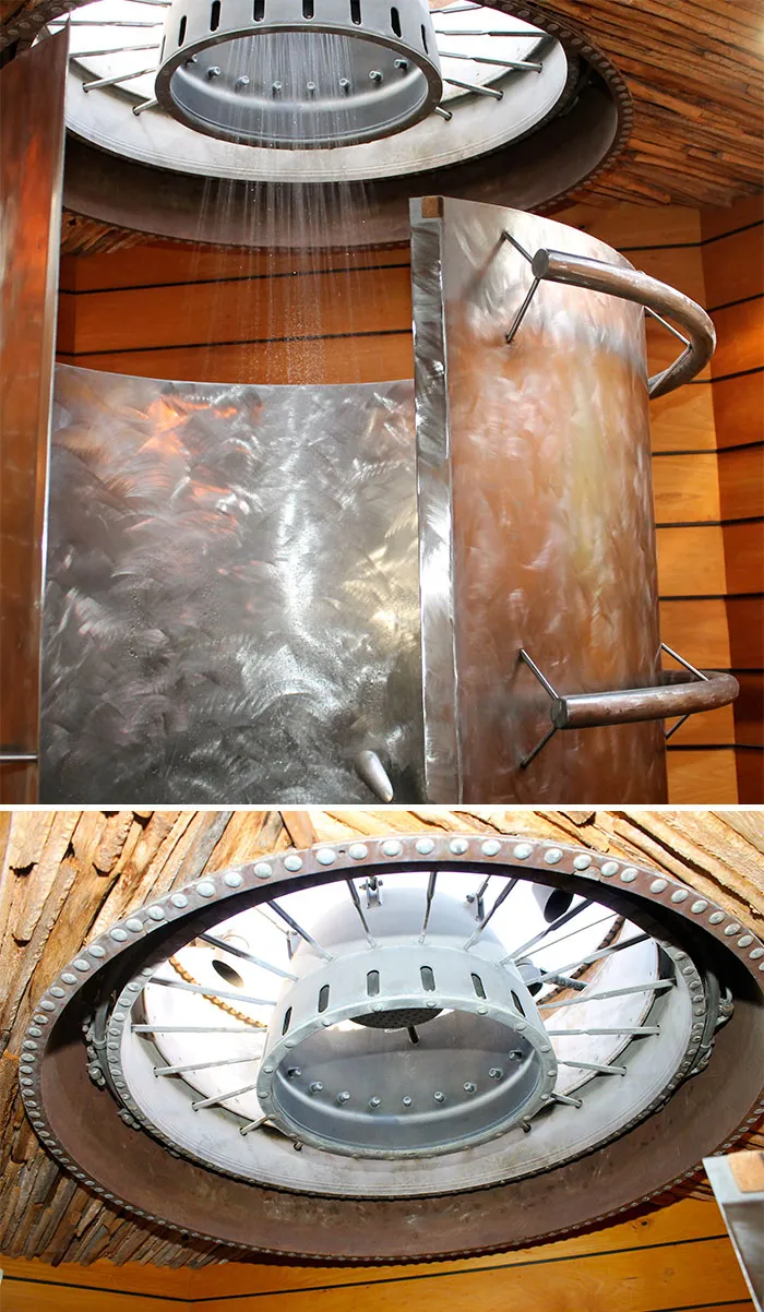 Parts Of A Jet Engine Form A Shower