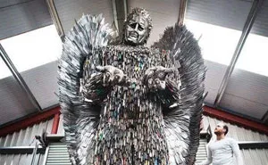 Sculptor Spends 2 Years To Build Knife Angel Out Of 100,000 Weapons, However Government Rejects It